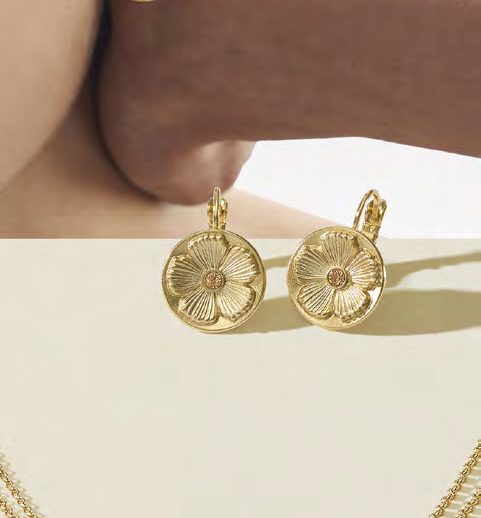 Aretes Alería Flor Cristal
